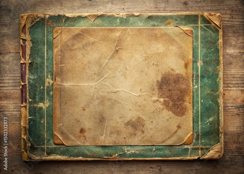 Retro-style EP cover texture mockup featuring a distressed paper overlay with worn edges, scratches, tears, and a grainy outline, evoking a nostalgic old album vibe.