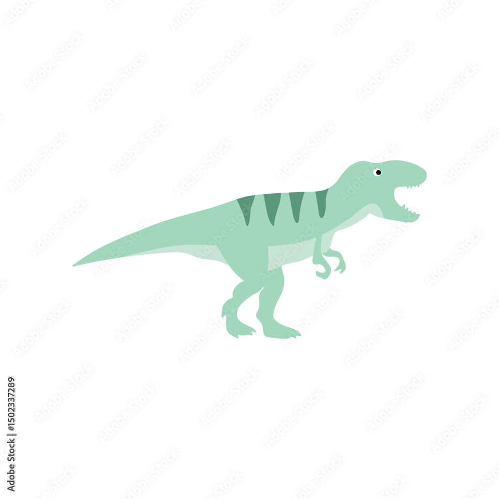 Cute cartoon dinosaurs in flat style Cute cartoon dinosaurs in flat style