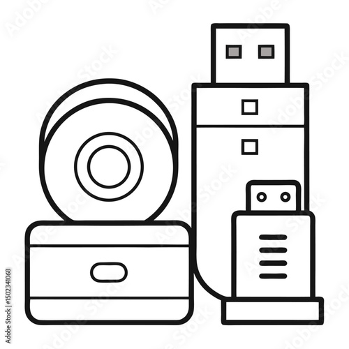 set of usb flash drive