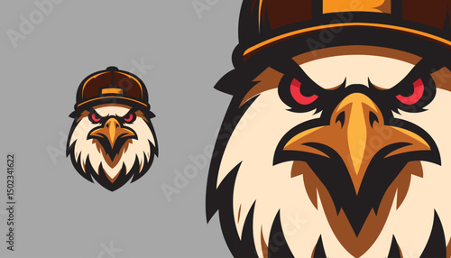 Mighty Eagle Mascot Logo – Soaring Vector Design