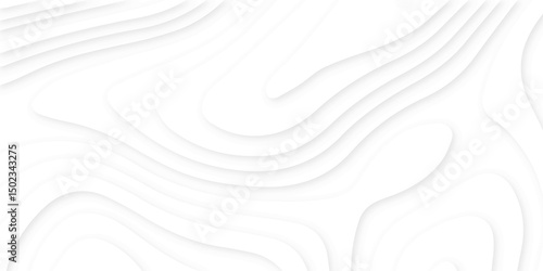 Abstract modern 3d Paper cut white background .white waves background ,paper art style, flyers posters prints .geometric background overlap layer.	
