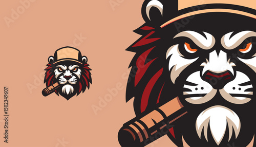Majestic Lion Mascot Logo – King of the Jungle Vector Design
