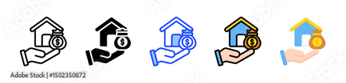 Asset Icon Collection With Multiple Styles