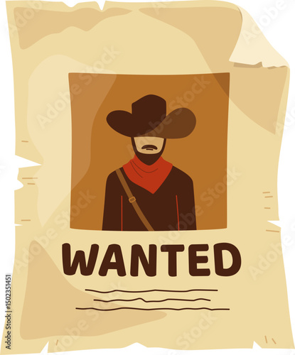 Wanted Poster Wild West Illustration