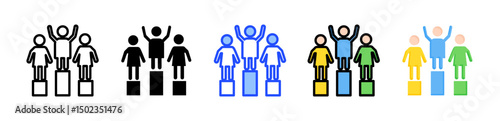 Competitiveness Icon Collection With Multiple Styles