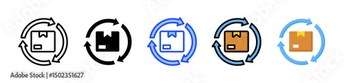 Product Live Cycle Icon Collection With Multiple Styles