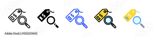 Pricing Strategy Icon Collection With Multiple Styles