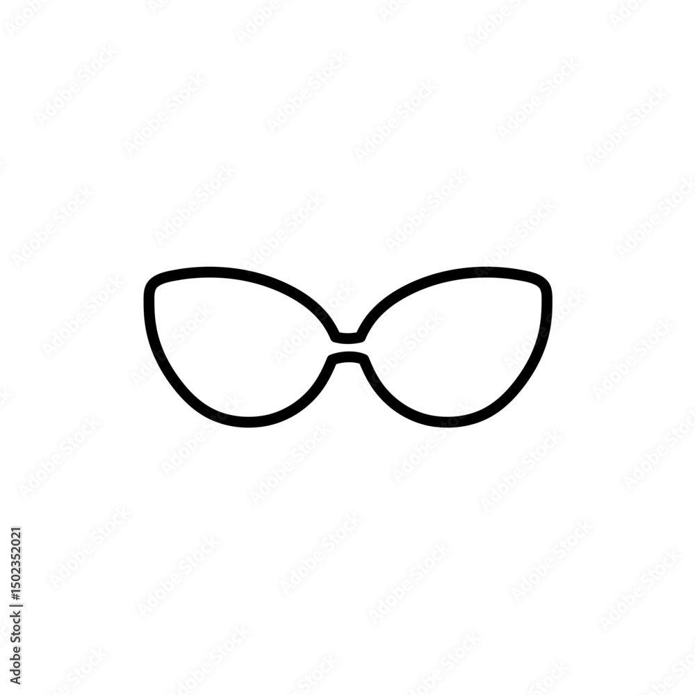 Fototapeta premium Simple black eyeglasses frame style