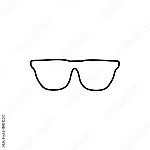 Simple black eyeglasses frame style 