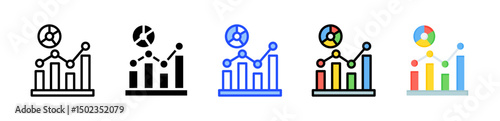 Statistics Icon Collection With Multiple Styles