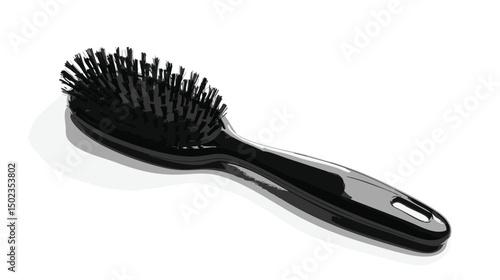 Hairbrush silhouette isolated on white background