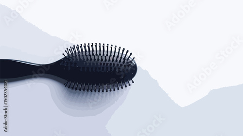 Hairbrush silhouette isolated on white background