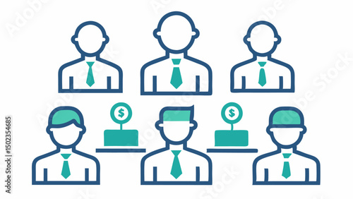 Board of directors editable stroke icon set showcasing icons related to business management and executive leadership