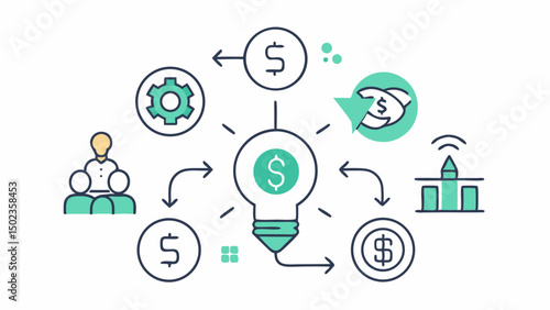 Comprehensive crowdfunding stroke icon set showcasing essential symbols for startup fundraising, peer support, and financial campaign design projects