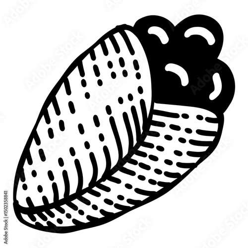Taco hand drawn icon