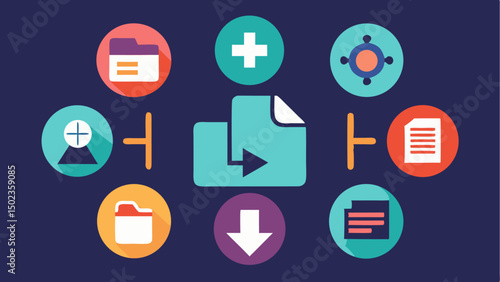 Big icon collection optimized for editing and downloading content, perfect for digital platforms offering templates, UI kits, or content creation tools