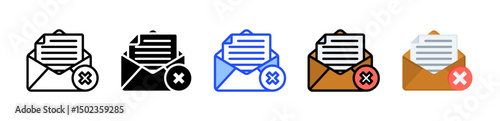 Layoff Notice Icon Collection With Multiple Styles
