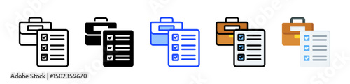 Fewer Job Opportunity Icon Collection With Multiple Styles