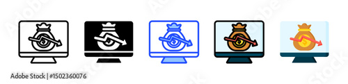 Economic Depression Icon Collection With Multiple Styles
