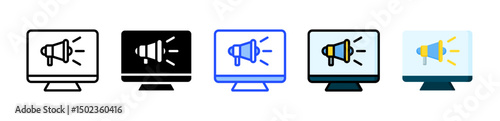 Advertising Icon Collection With Multiple Styles