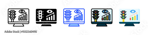 Traffic Icon Collection With Multiple Styles