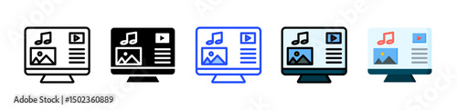Free Download Multimedia Icon Collection With Multiple Styles - GFXLoad