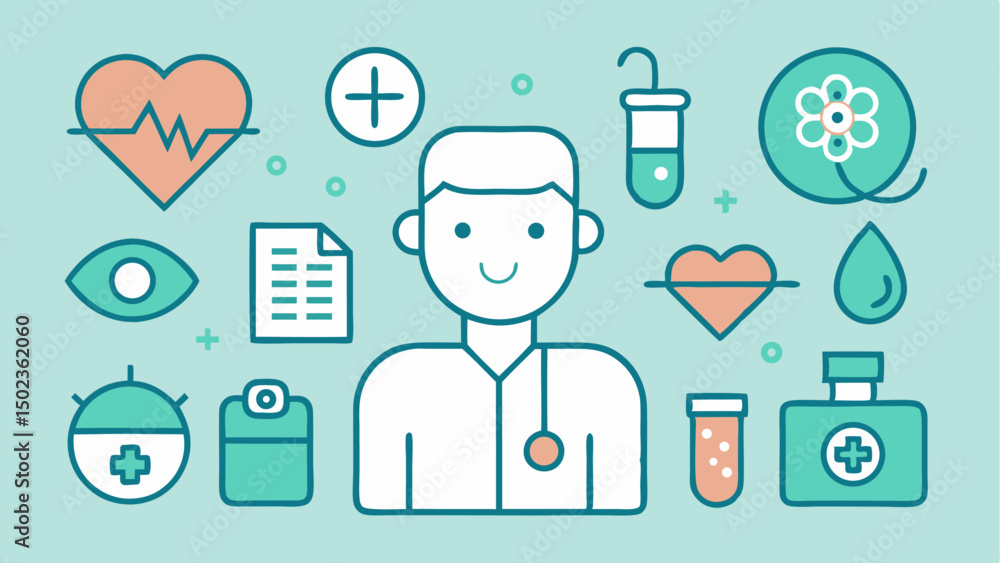 Collection of editable line icons representing health checkup and medical care services designed for use in digital health apps clinics and healthcare websites Collection of editable line icons representing health checkup and medical care services designed for use in digital health apps clinics and healthcare websites
