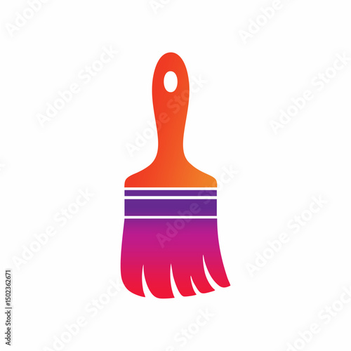 Colorful Paint Brush Logo Icon