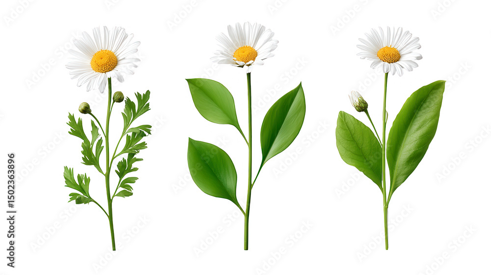 Fototapeta premium Daisy Growth Stages Illustration