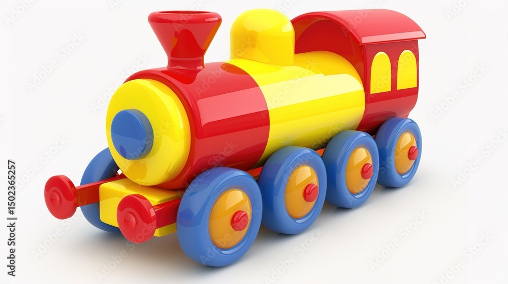 Children's toy illustration with transparent background,colorful toy train Children's toy illustration with transparent background,colorful toy train