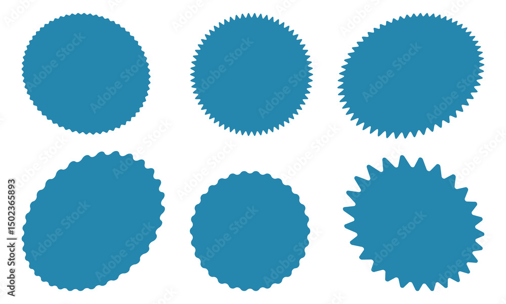 Blank badge sticker label starburst set Blank badge sticker label starburst set