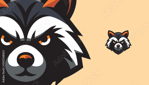 Clever Raccoon Mascot Logo – Playful Vector Character Design