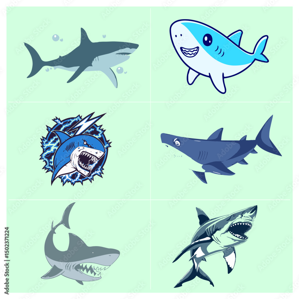 Shark Vector File - 6 Shark Vector File - 6