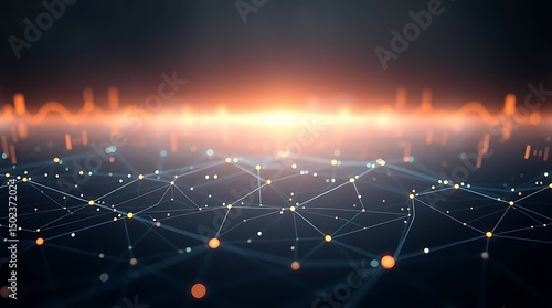 Abstract Network Connections Digital Technology Background
