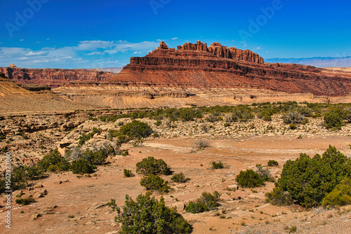 Red Rock Formation from the Black Dragon View Point along Interstate 70 on the San Rafael Swell in Central Utah.
