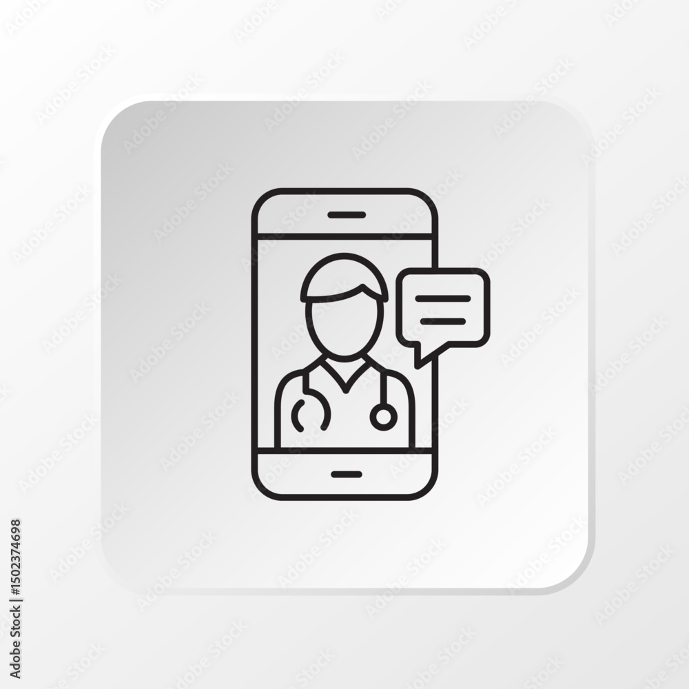 Telemedicine Consultation Icon Telemedicine Consultation Icon