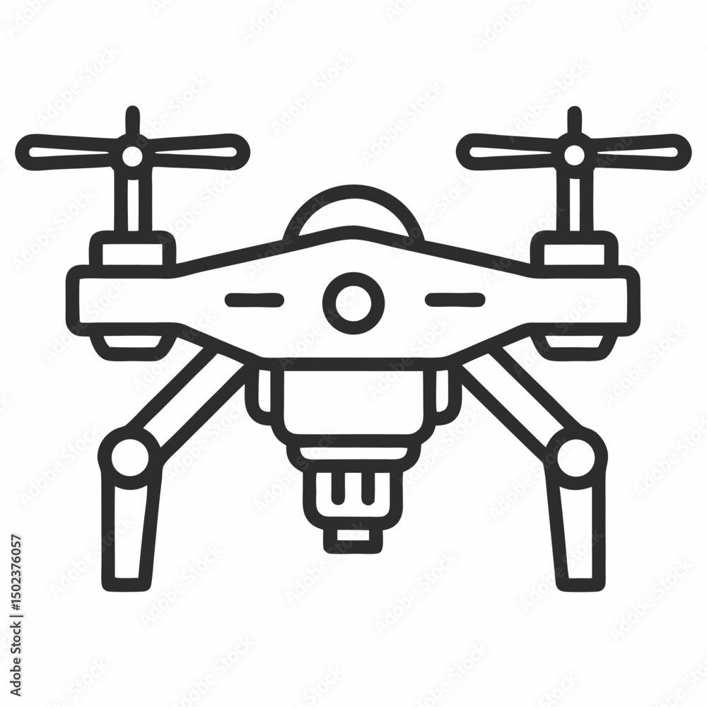 Naklejka premium Drone vector illustration