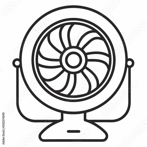 fan isolated on white background