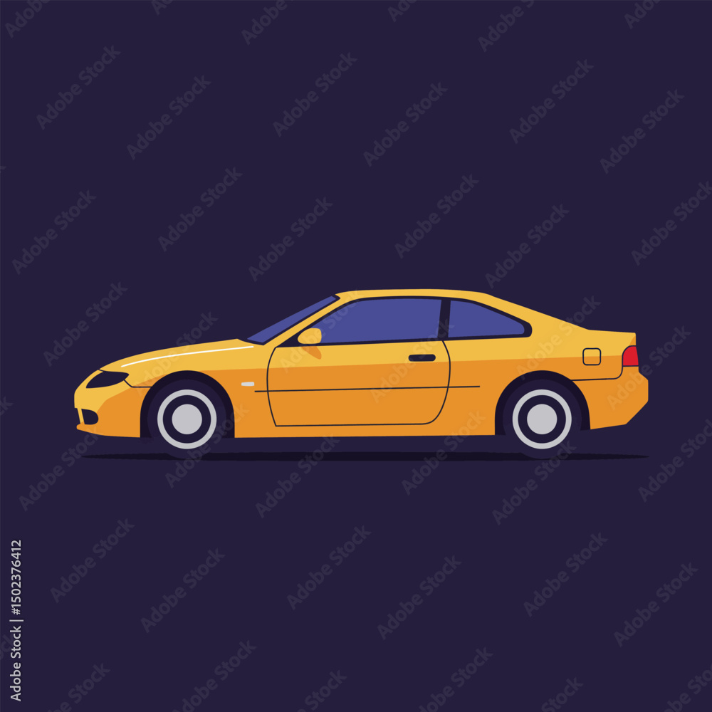 Fototapeta premium Variety of Cars - Colorful Vehicle Collection Illustration