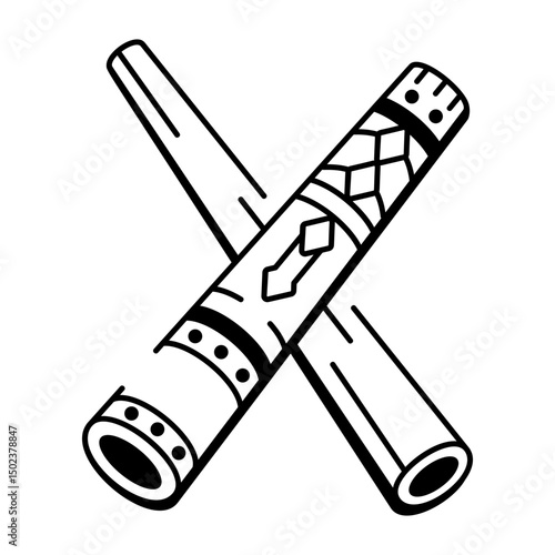 A drawing style icon of wind instrument
