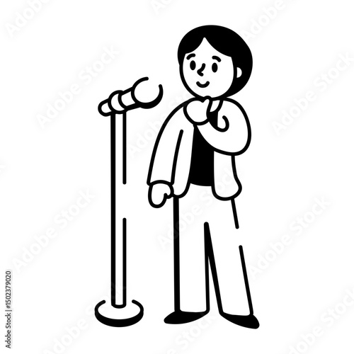 illustration of a man with a suitcase