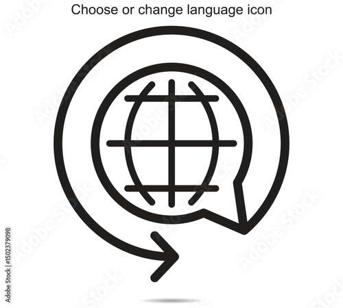 Choose or change language icon