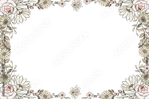 frame of flowers