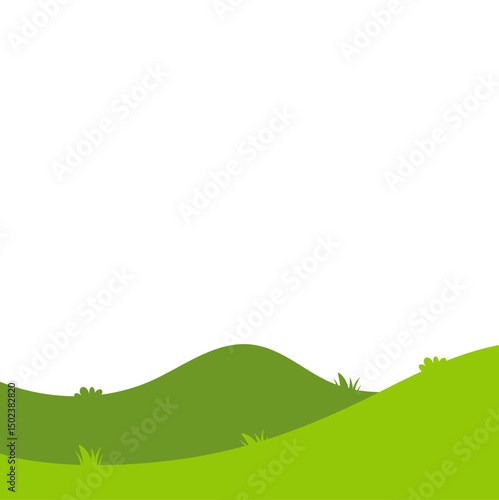 Meadow landscape vector illustration 