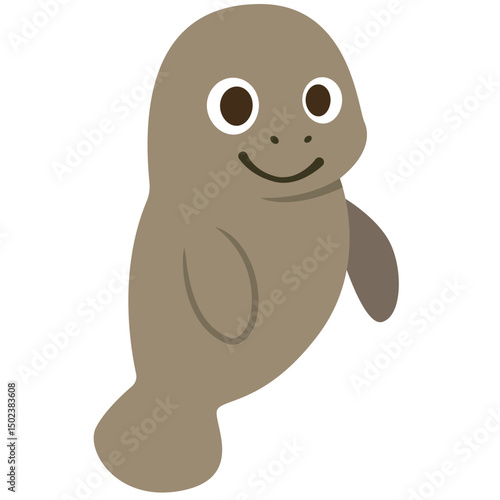 A cute cartoon seal with a friendly expression and simple design. Perfect for kids content, marine themes, ocean animals, or educational visuals. Flat illustration style included.