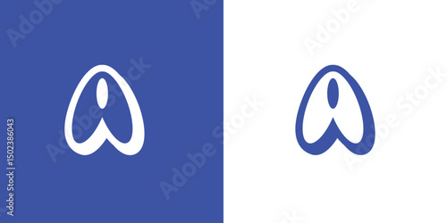 Creative letter A logo with organic, petal-like shapes forming a modern and playful monogram. Ideal for wellness, beauty, or lifestyle branding