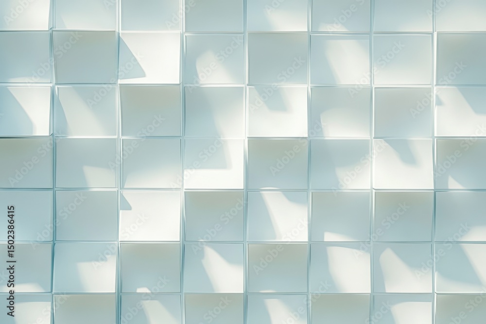 Fototapeta premium Cubes create a seamless white corporate background for modern design and branding purposes, White cubes wall Clean corporate background Seamless 3D render