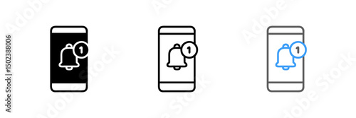 Smartphone with notification. New email message on the phone. Alert message. Notification concept of new message or other notice. Unread email. Danger error alerts, virus or insecure messaging, spam
