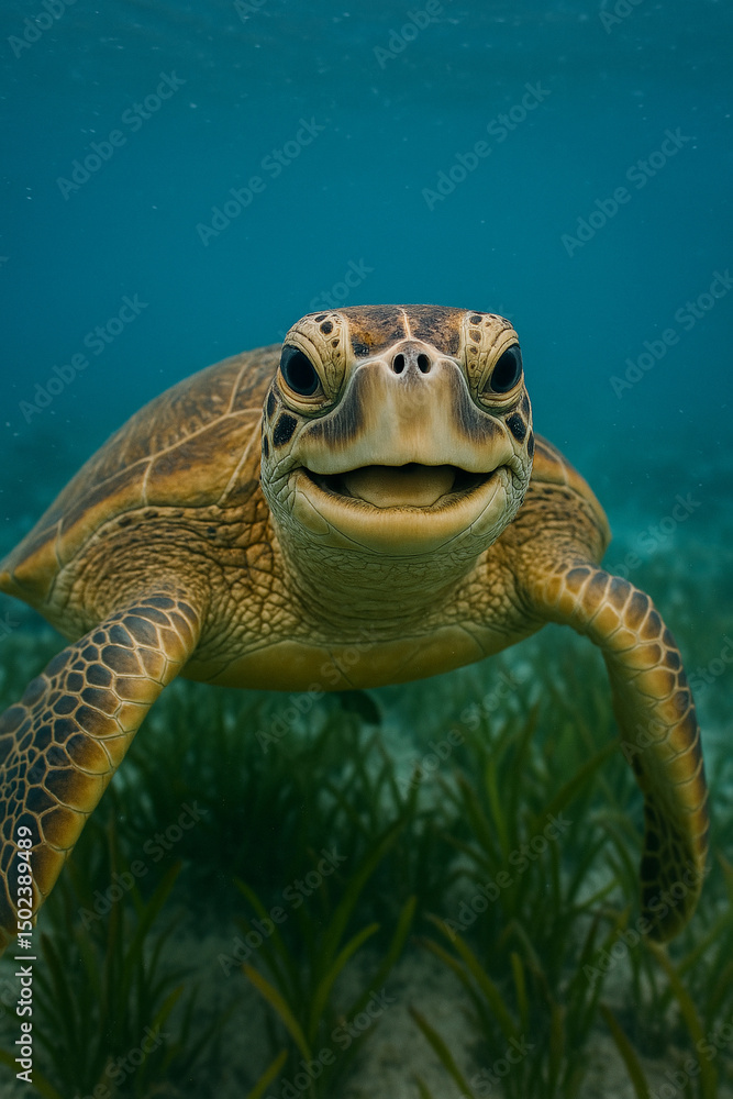 Fototapeta premium turtle in the water