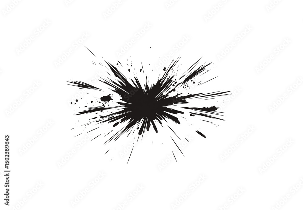Fototapeta premium Pop art cartoon elements set. Explosion isolated on white background.